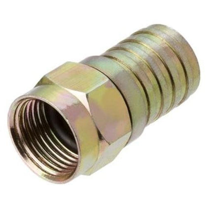 1 x High Quality Gold F Crimp On Connector Satellite