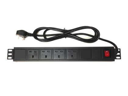 BLACKBOX 4 Way Horizontal PDU c/w UK Lead