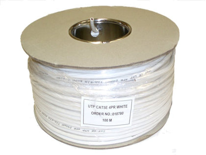 100m WEBRO 100MHz CAT5e PE White (Drum)