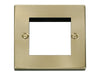 CLICK DECO Outlet Satin Brass 2 Module